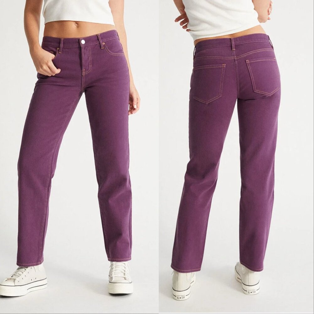 PacSun Jeans Womens 23 Low Rise Straight Leg Button Fly Y2k Skater Indie Sleaze